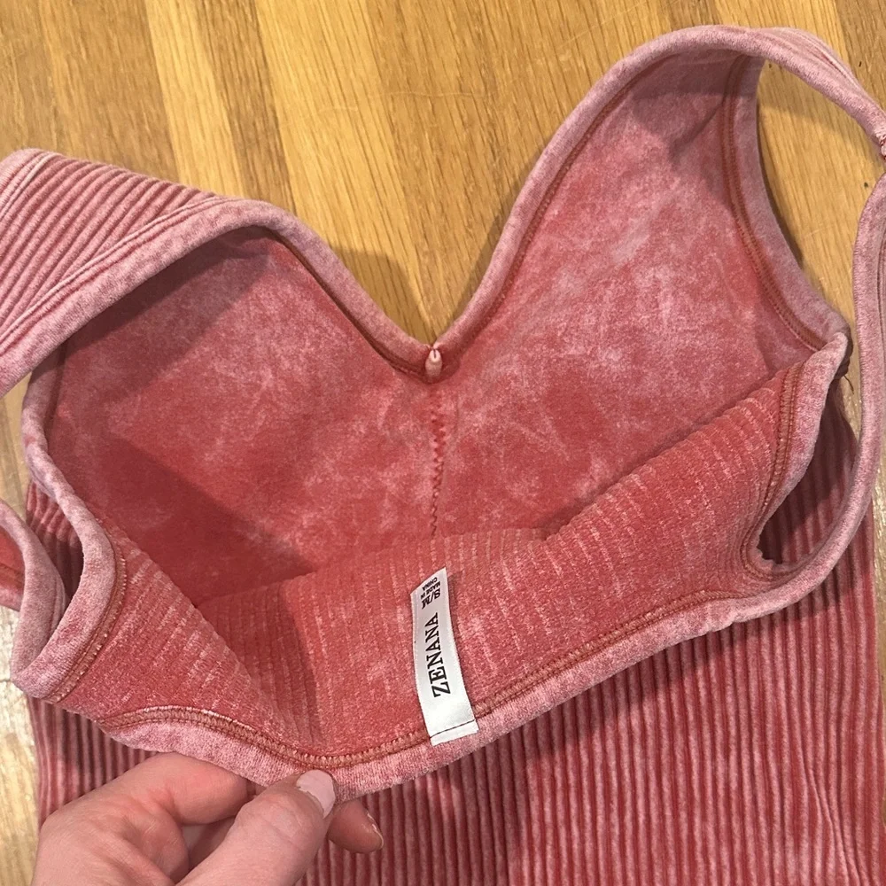 *last chance* Zenana | Women's Deep Red Striped Crop Tank Top - Picture 10 of 11